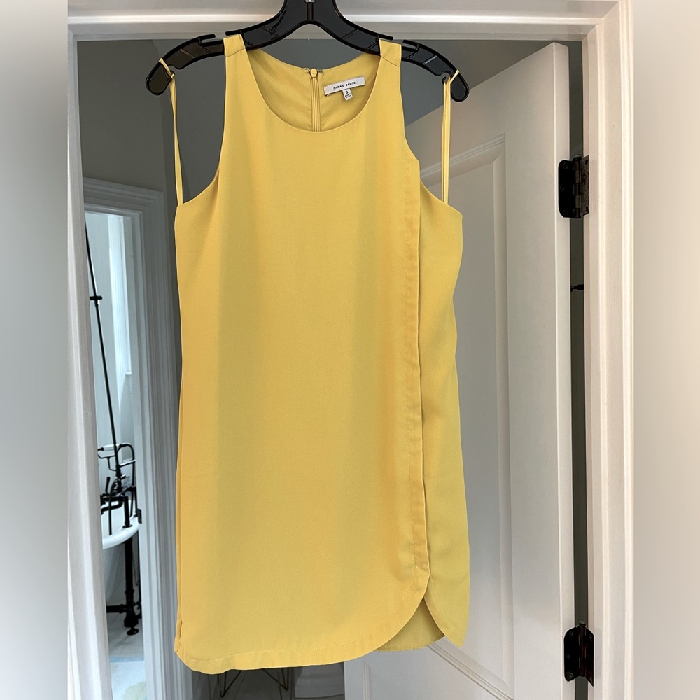 Naked Zebra  silky gold/yellow or chartreuse dress size small.